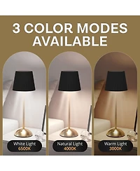 Bell + Howell Rechargeable Solar Tight Pleated Design Portable Indoor Outdoor Led Dimmable Modes Table Lamp