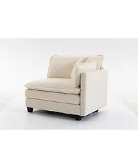 Streamdale Furniture Modern 77.95" 2-Seater Upholstered Sectional Sofa with Waist Pillows