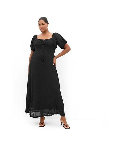 City Chic Women's Lani Lace Short Sleeve Midi Dress