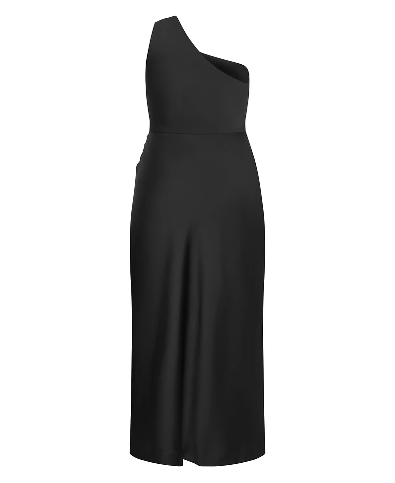 City Chic Women's Joy One Shoulder Maxi Dress