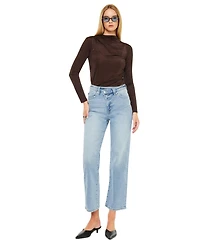 KanCan Women's Bethany High Rise 90's Straight Jeans