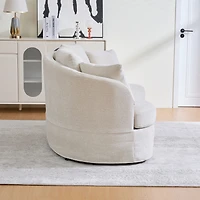 Streamdale Furniture 73.82" Modern Luxury Curved Chenille Sofa, Extra-Deep Seat