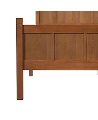 Streamdale Furniture Minimalist Flat Panel Bed with Headboard and Footboard