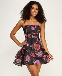 Katia Rae Junior's Square Neck Mini Dress