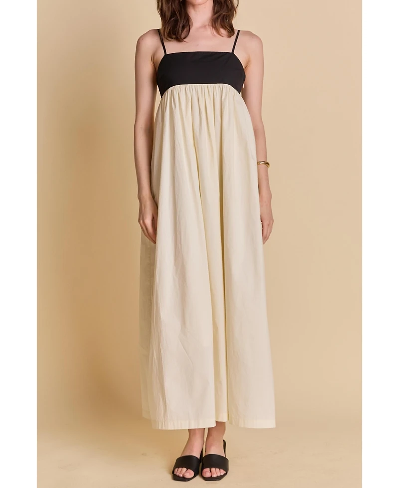 La'Ven Women's Colorblock Sleeveless Maxi Dress