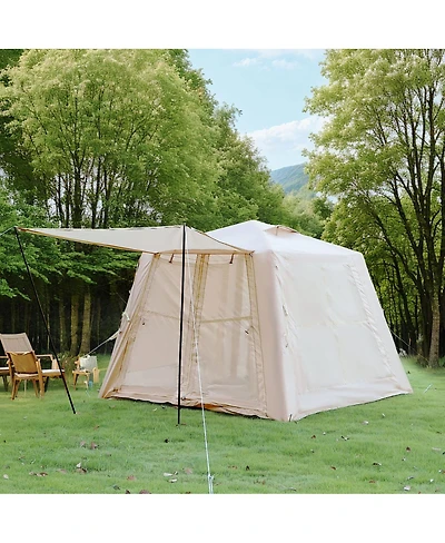 Streamdale Furniture 5.76m Inflatable Camping Tent with Canopy, Pump and Waterproof Oxford Fabric