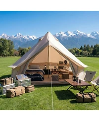 Streamdale Furniture 4-Season 9.8feet Waterproof Bell Tent with Stove Jack for Camping