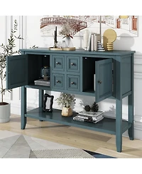 Streamdale Furniture Cambridge Series Vintage Console Table with 4 Drawers and Shelf