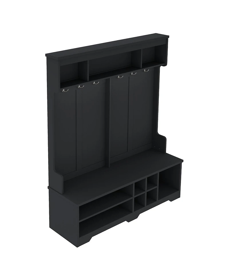 Streamdale Furniture Modern Hallway Hall Tree with Storage and Hooks