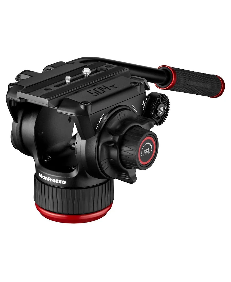 Manfrotto 504X Fluid Video Head with Aluminum Twin Leg Tripod and Mid-Level Spreader