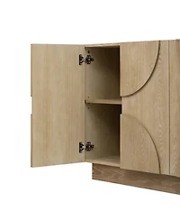 Streamdale Furniture 4-Door Wood Sideboard Cabinet with Adjustable Shelves