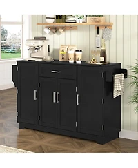 Streamdale Furniture 54.3" 4-Door Sideboard Buffet Cabinet with Storage and Adjustable Shelves