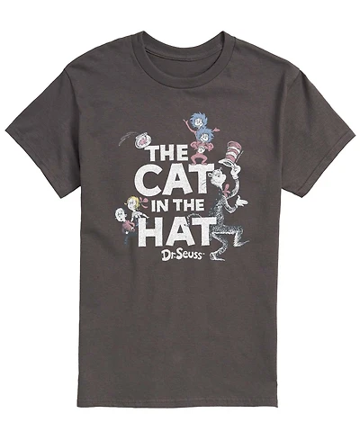 Airwaves Men's Dr. Seuss Cat Hat & Things Vintage Faded Short-Sleeve Graphic T-Shirt