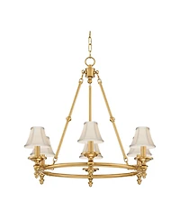 Stiffel Hartley 28 Inch Wide 6-Light Chandelier with Shades