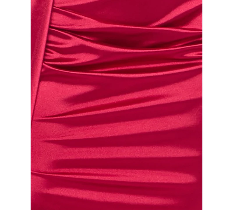 B Darlin Juniors' Satin Cowlneck Gown