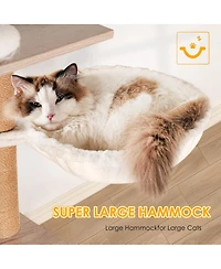 Streamdale Furniture Modern Cat Tree with Litter Box Enclosure and Scratching Posts