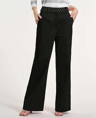 Isaac Mizrahi Women's High-Rise Trousers