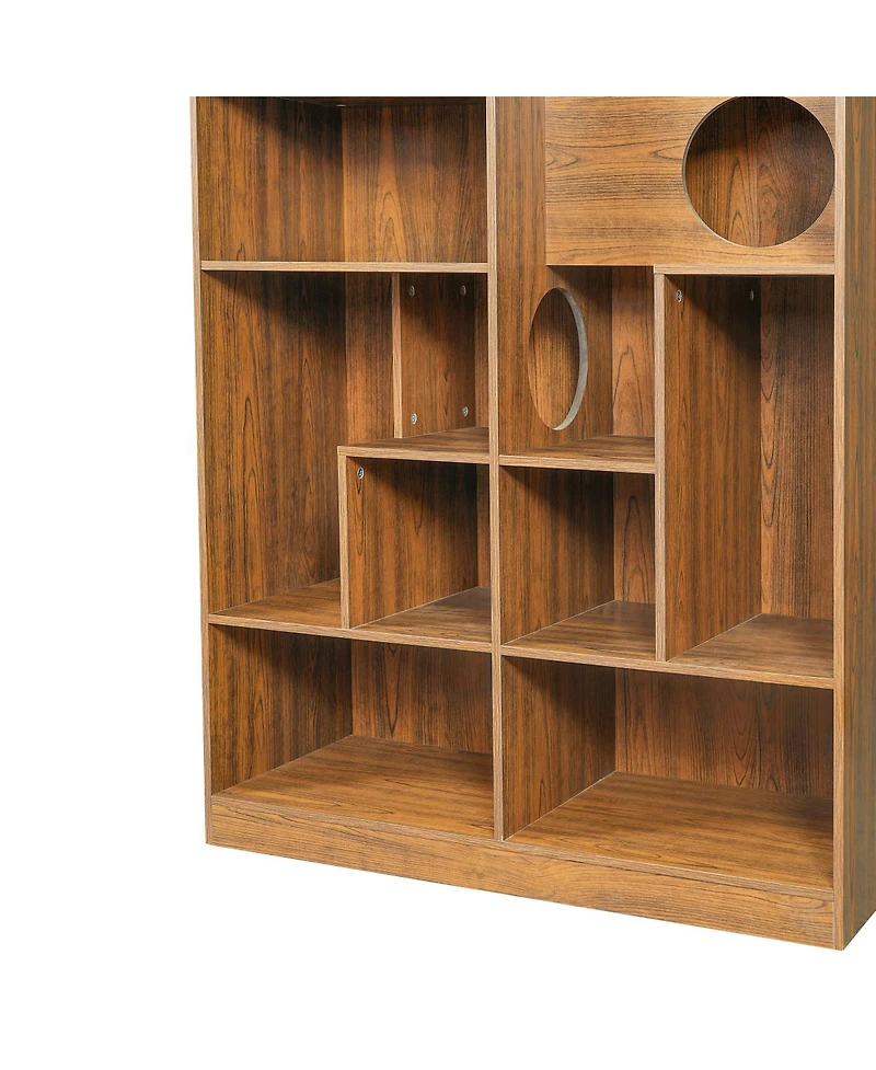 Streamdale Furniture 2-in-1 Wood Cat House and Bookshelf