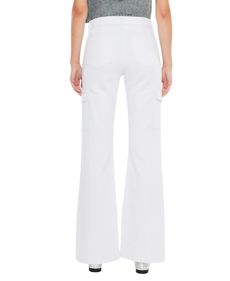 KanCan Women's Marilyn High Rise Wide Flare Jeans