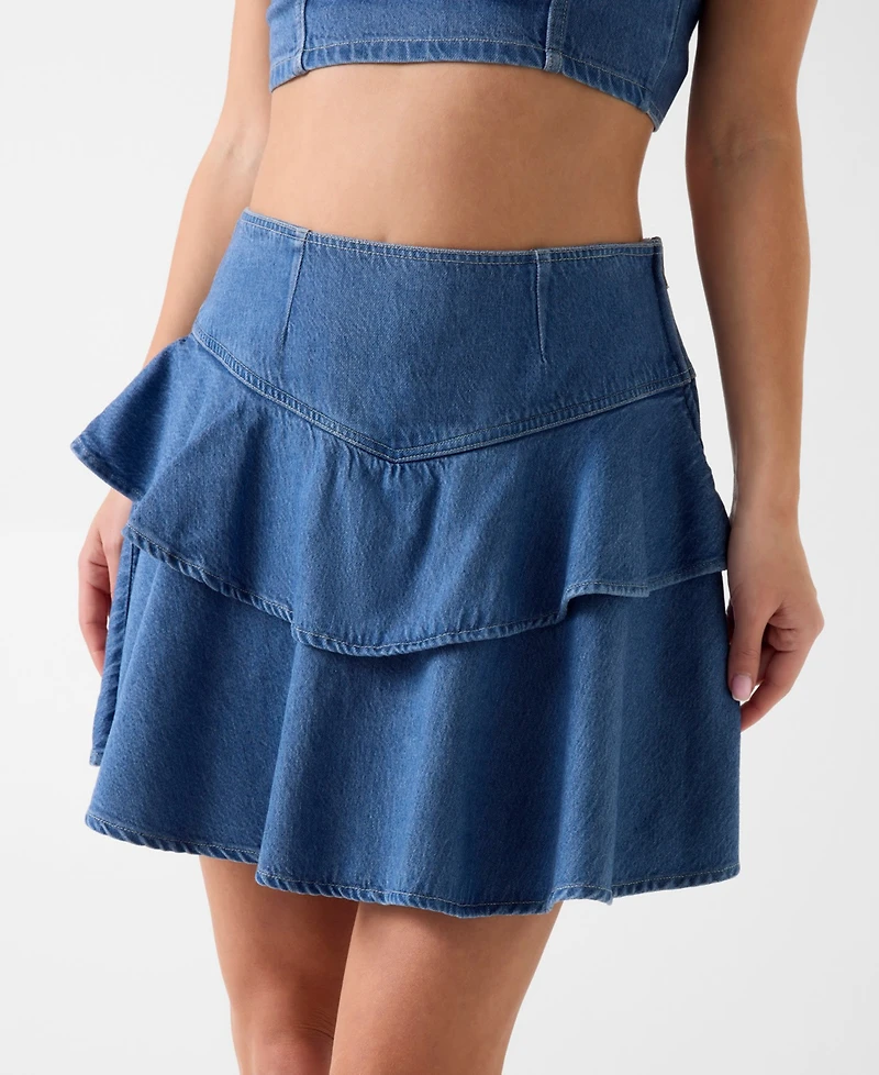 Guess Women's Drea Tiered Ruffle Skirt
