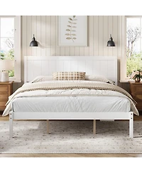 Streamdale Furniture Bed Frame with Headboard, Wood Slats