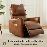 Streamdale Furniture High-Resilience Foam Swivel Power Recliner - Easy Minute Assembly