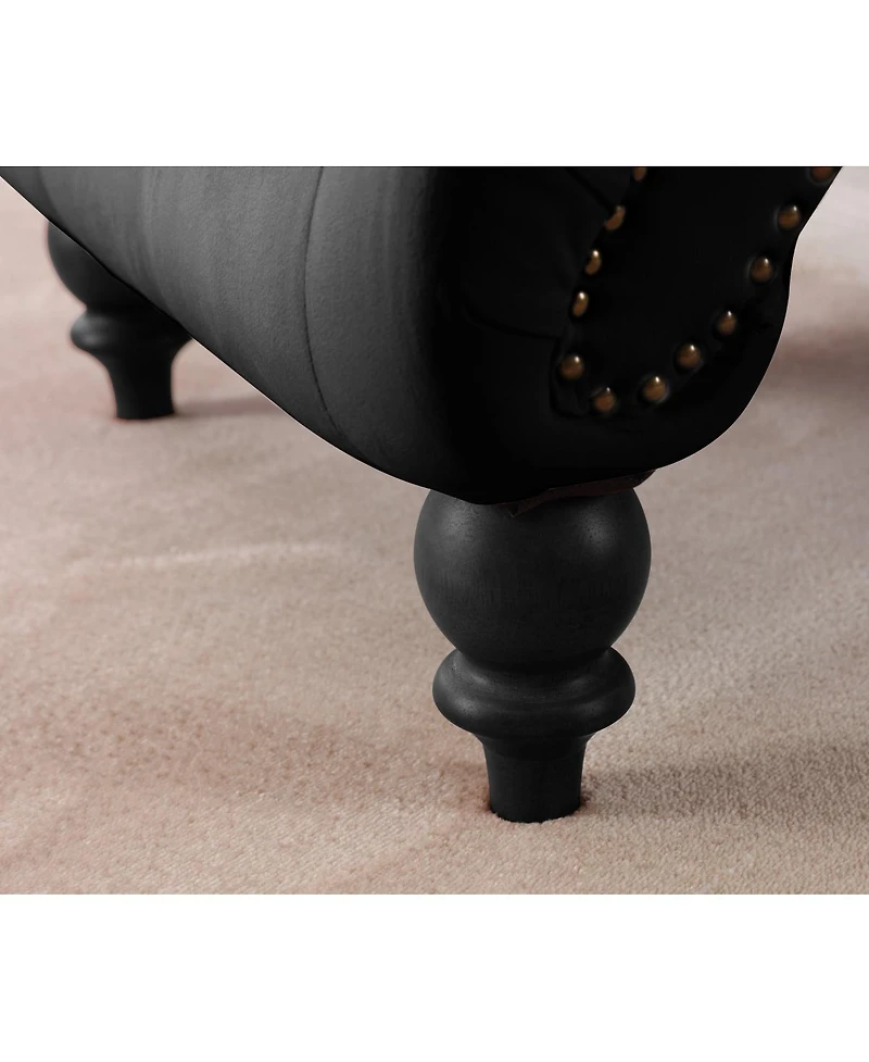 Streamdale Furniture Classical Velvet Recliner Chair with Button Tufting