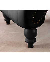 Streamdale Furniture Classical Velvet Recliner Chair with Button Tufting