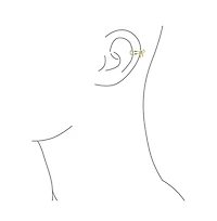 Bling Jewelry Dainty Ribbon Ear Cuff Bow Cartilage Wrap Earrings Non-Pierced Gold Plated .925 Sterling Silver