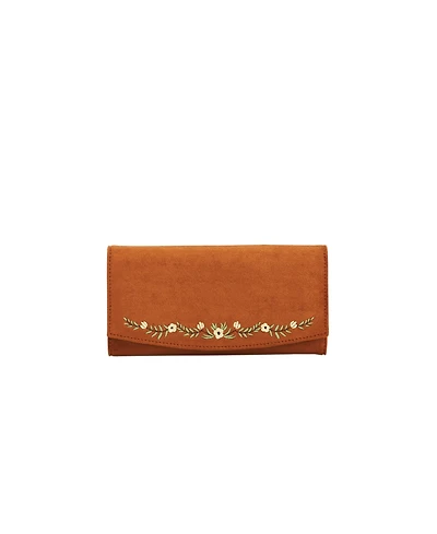 Fable England Women's Floral Embroidered Purse