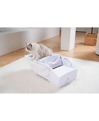 Streamdale Furniture Smart Cat Litter Box Cat Litter Box Wide Opening With Hood