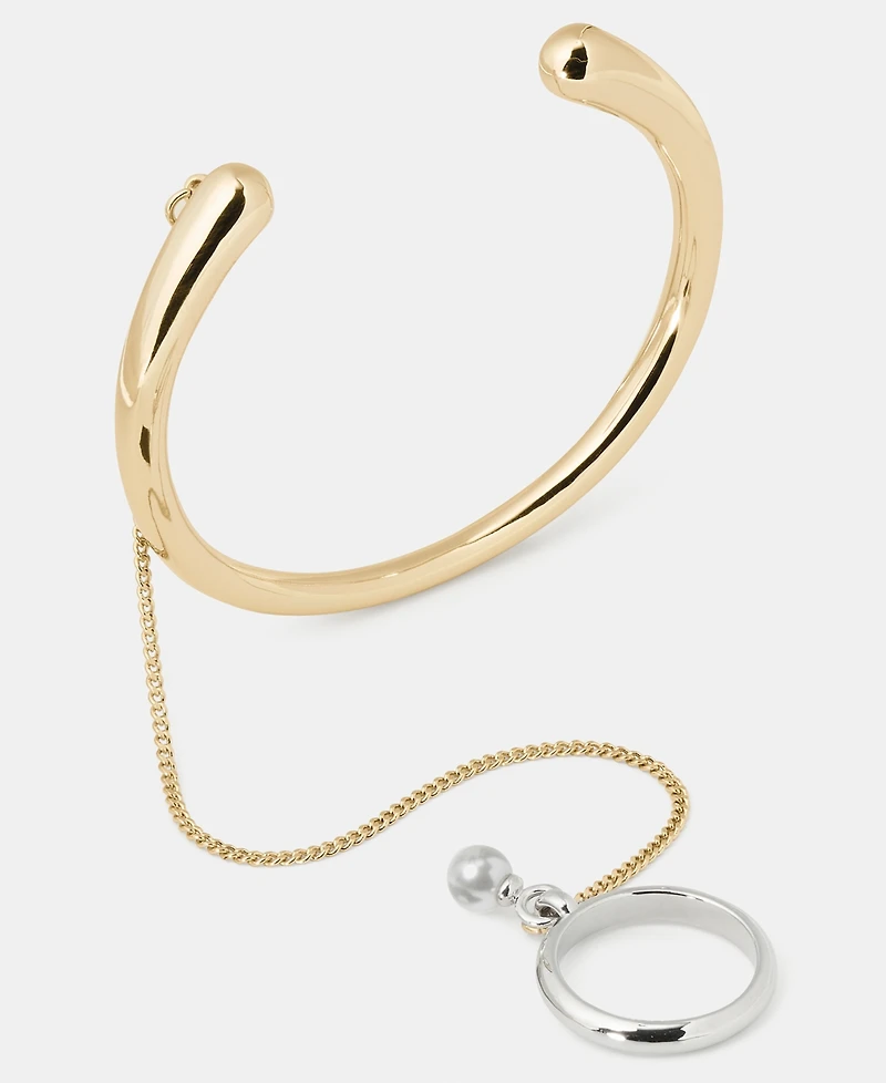 kate spade new york Two-Tone Chain Reaction Cuff Bracelet & Ring