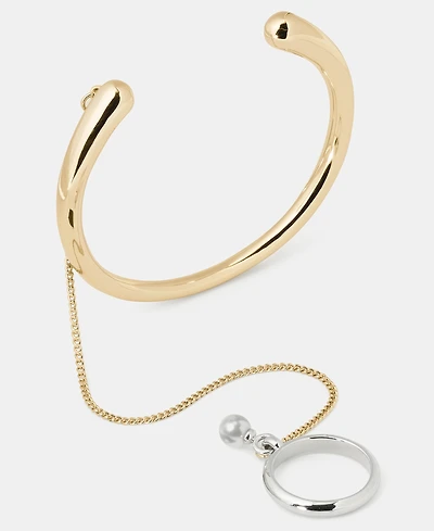 kate spade new york Two-Tone Chain Reaction Cuff Bracelet & Ring