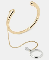 kate spade new york Two-Tone Chain Reaction Cuff Bracelet & Ring