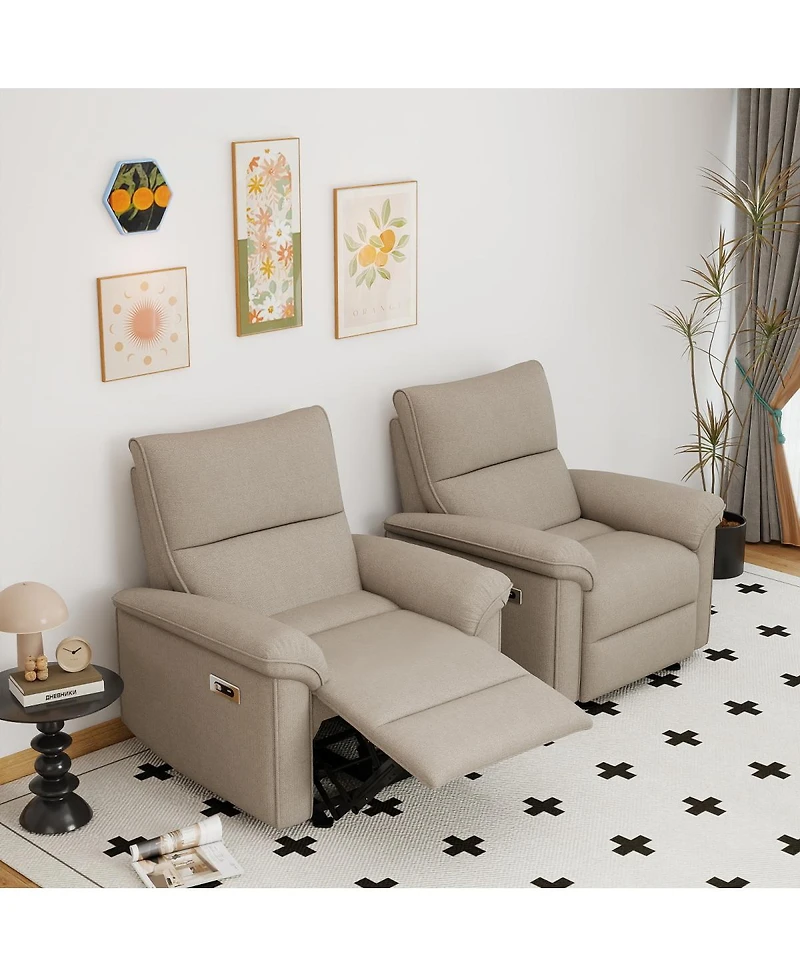 Streamdale Furniture Electric Wall Hugger Power Recliner with Usb Port