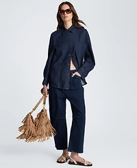 Kenneth Cole Women's Collared Front Button Shirt
