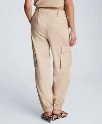 Kenneth Cole Women's Cotton-Blend Front Pleat Jogger Pants