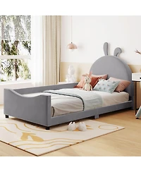 Streamdale Furniture Upholstered Daybed with Rabbit Ear Shaped Headboard