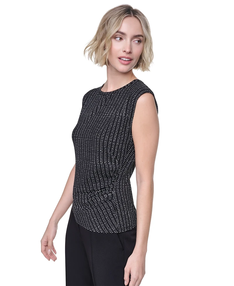 Dkny Women's Asymmetrical Sleeveless Knit Top