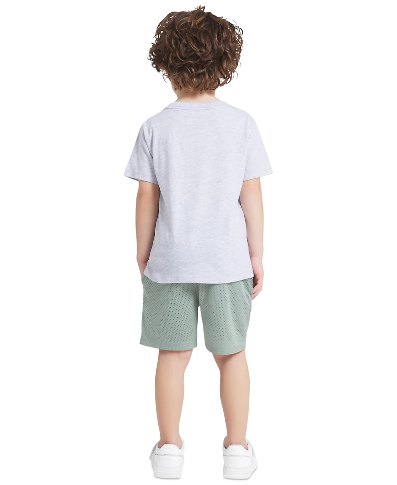 Champion Boys' 4-7 Graphic T-Shirt and Shorts, 2-Piece Set