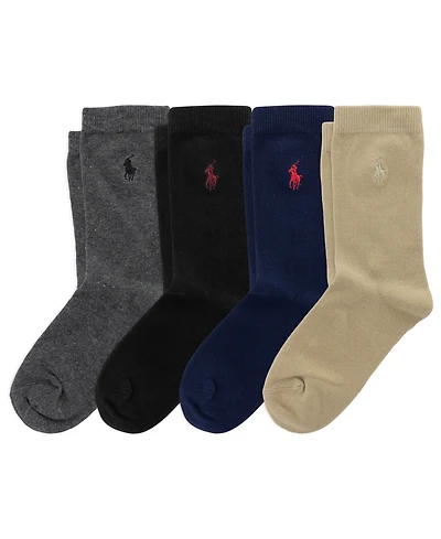 Polo Ralph Lauren Kid's 4-11 Surfing Bear Active Socks, 4-Pack