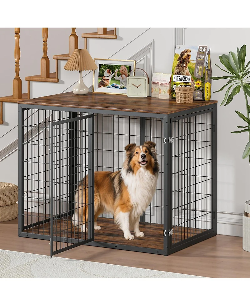 Streamdale Furniture 47'' Dog Crate Furniture with 3 Doors for Large and Medium Dogs