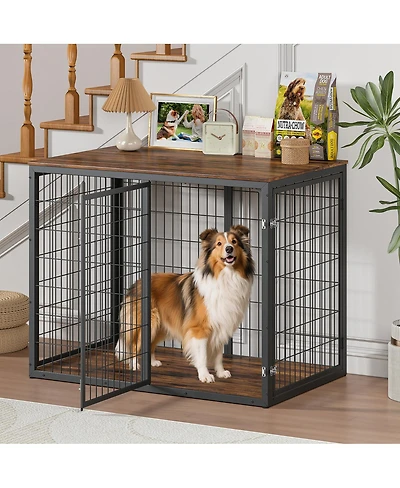 Streamdale Furniture 47'' Dog Crate Furniture with 3 Doors for Large and Medium Dogs