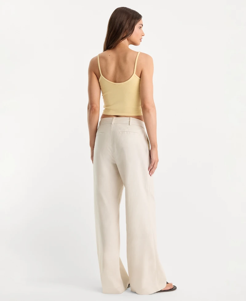 Good American Women's Mid-Rise Hook-and-Eye Front Pants