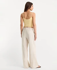 Good American Women's Mid-Rise Hook-and-Eye Front Pants