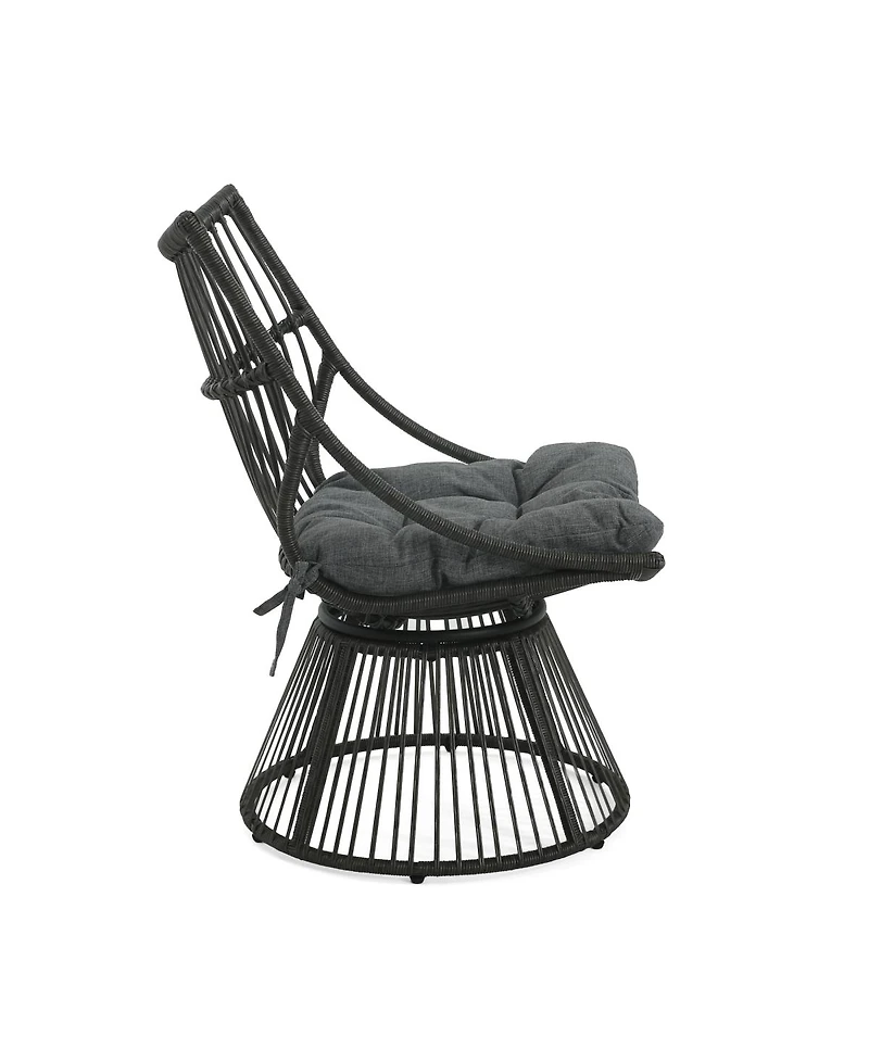 Streamdale Furniture Retro Boho Wicker Papasan High-Back Lounge Chair