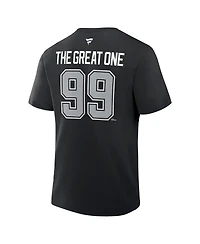 Fanatics Men's Wayne Gretzky Black Los Angeles Kings Retired Player Nickname T-Shirt