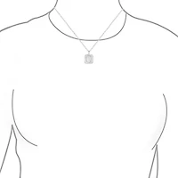 Bling Jewelry Religious Face of Jesus Pendant Necklace Medallion Dog Tag .925 Sterling Silver