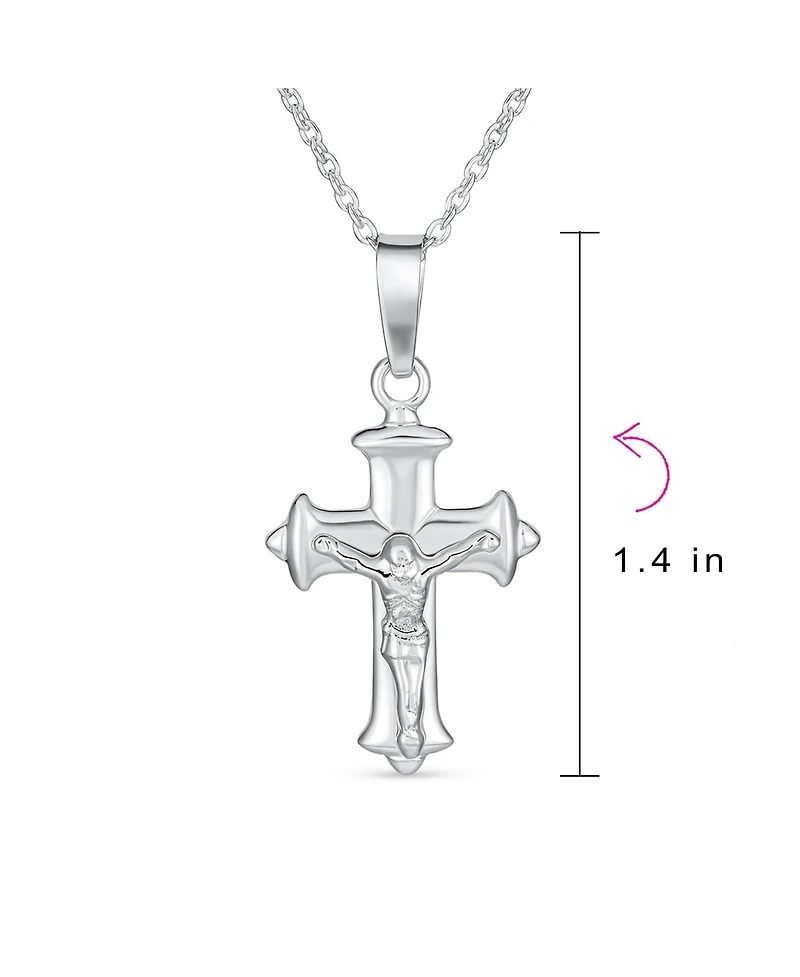 Bling Jewelry Religious Jesus Passion Crucifix Cross Pendant Necklace .925 Sterling Silver