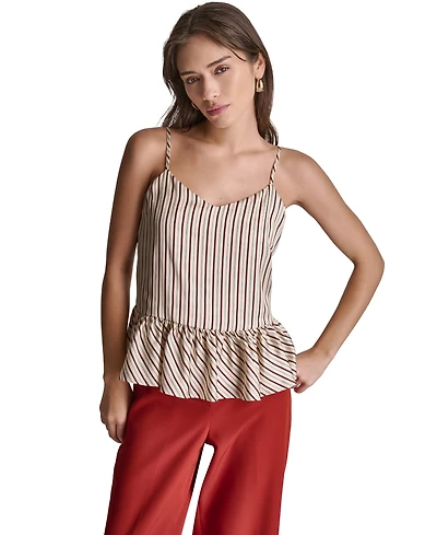 Bcbg Women's V-Neck Stripe Top